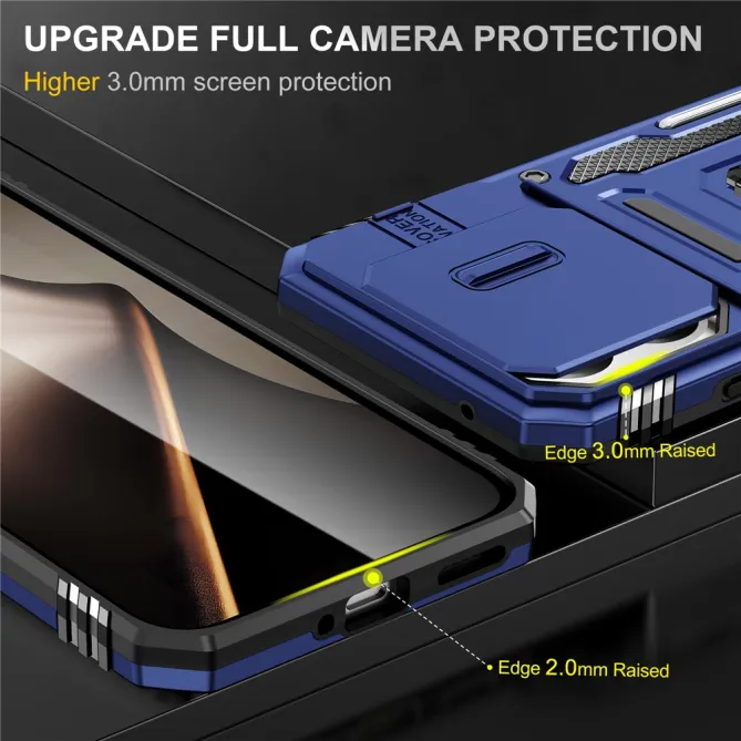 Coque Xiaomi 15T Cache Caméra Coulissant et Anneau Béquille