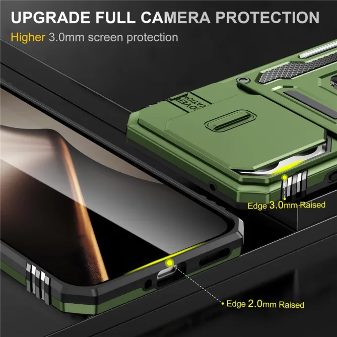 Coque Xiaomi 15T Cache Caméra Coulissant et Anneau Béquille