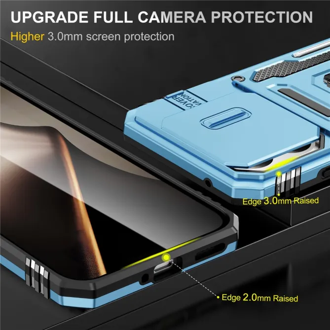 Coque Xiaomi 15T Cache Caméra Coulissant et Anneau Béquille