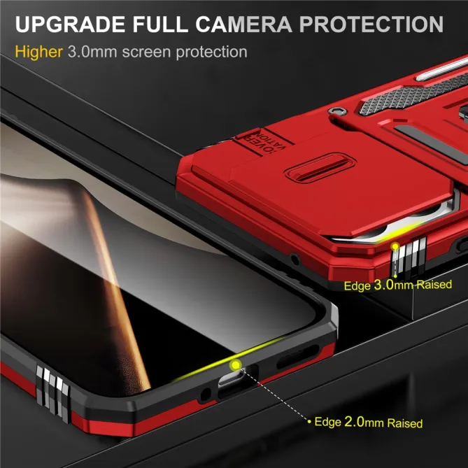 Coque Xiaomi 15T Cache Caméra Coulissant et Anneau Béquille