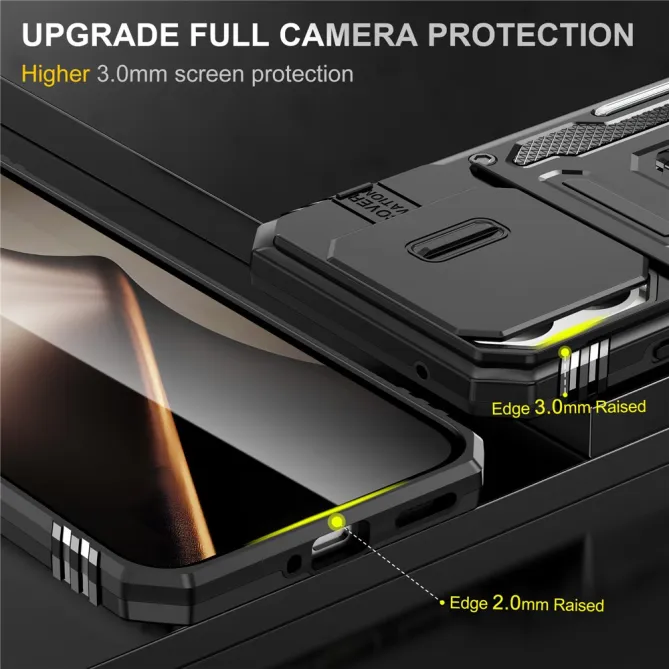 Coque Xiaomi 15T Cache Caméra Coulissant et Anneau Béquille