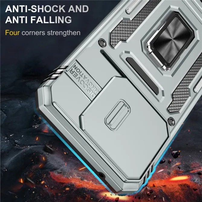 Coque Xiaomi 15T Cache Caméra Coulissant et Anneau Béquille