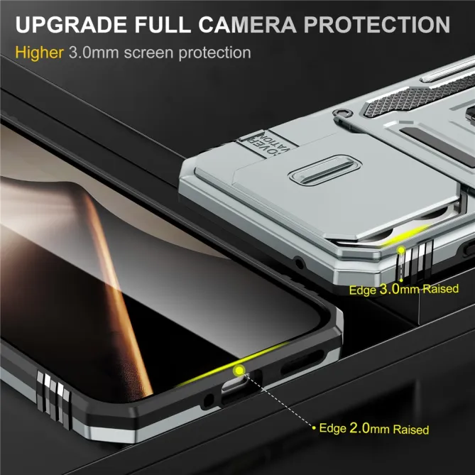 Coque Xiaomi 15T Cache Caméra Coulissant et Anneau Béquille