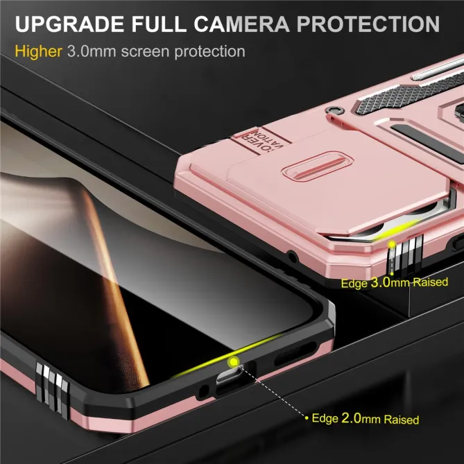 Coque Xiaomi 15T Cache Caméra Coulissant et Anneau Béquille