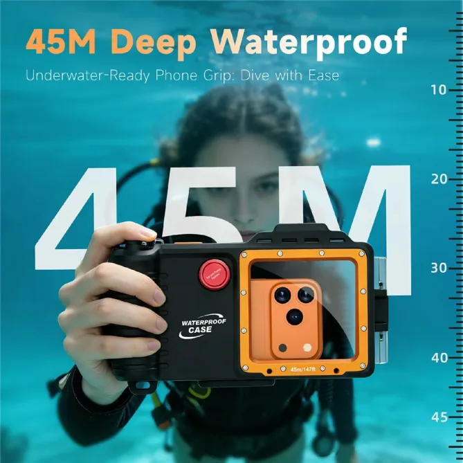 Caisson Étanche iPhone 17 Plongée 45 m Photo et Vidéo Sous-Marine