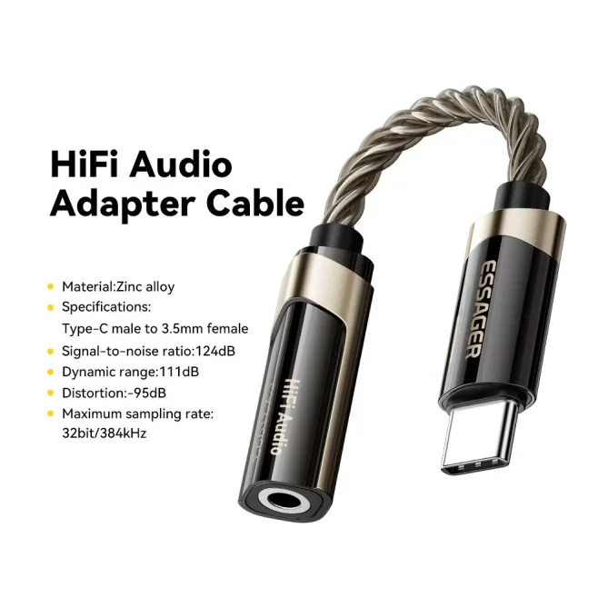 Adaptateur Audio HiFi USB-C vers Jack 3,5mm DAC CX31993