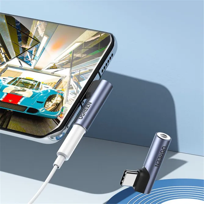 Adaptateur Audio USB-C vers Jack 3,5mm Ugreen Coudé