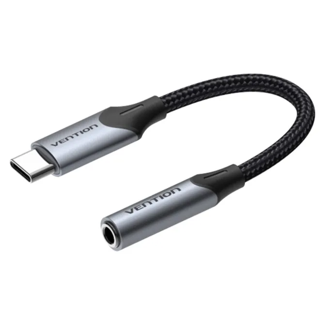 Adaptateur Audio USB-C vers Jack 3,5mm Vention BGJ Tressé