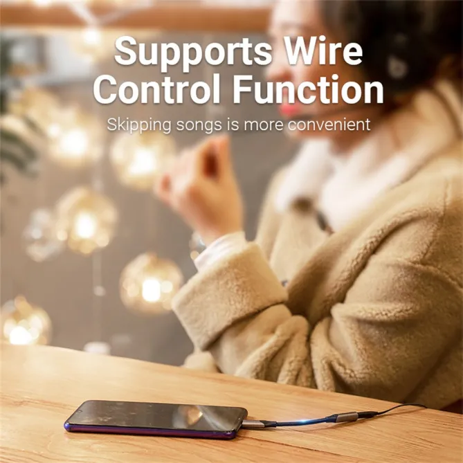Adaptateur Audio USB-C vers Jack 3,5mm Vention BGJ Tressé