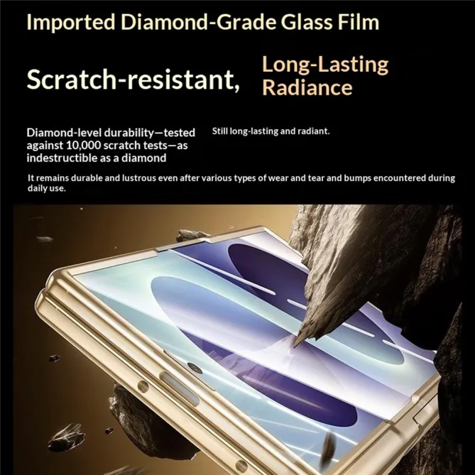 Coque Samsung Galaxy Z Fold 8 Magnétique avec Film Anti-Espion et Béquille Charnière