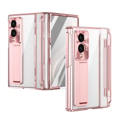 Coque Samsung Galaxy Z Fold 8 Transparente Contour Chromé avec Béquille