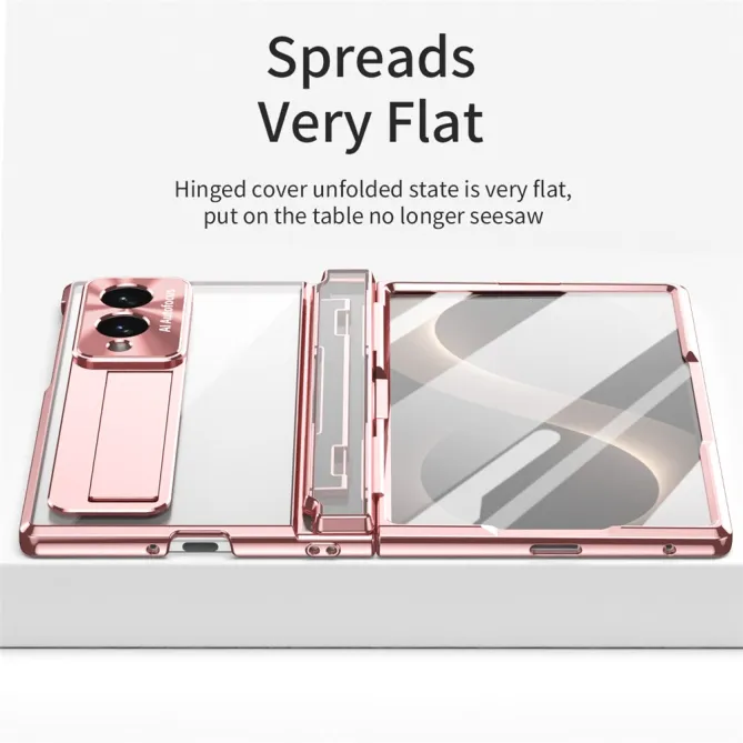 Coque Samsung Galaxy Z Fold 8 Transparente Contour Chromé avec Béquille