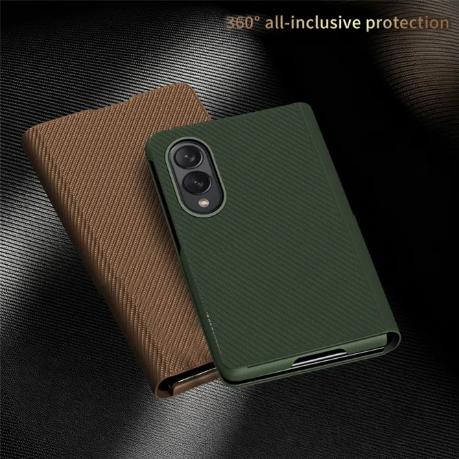 Housse Samsung Galaxy Z Fold 8 Texture Fibre d'Aramide avec Rabat Support