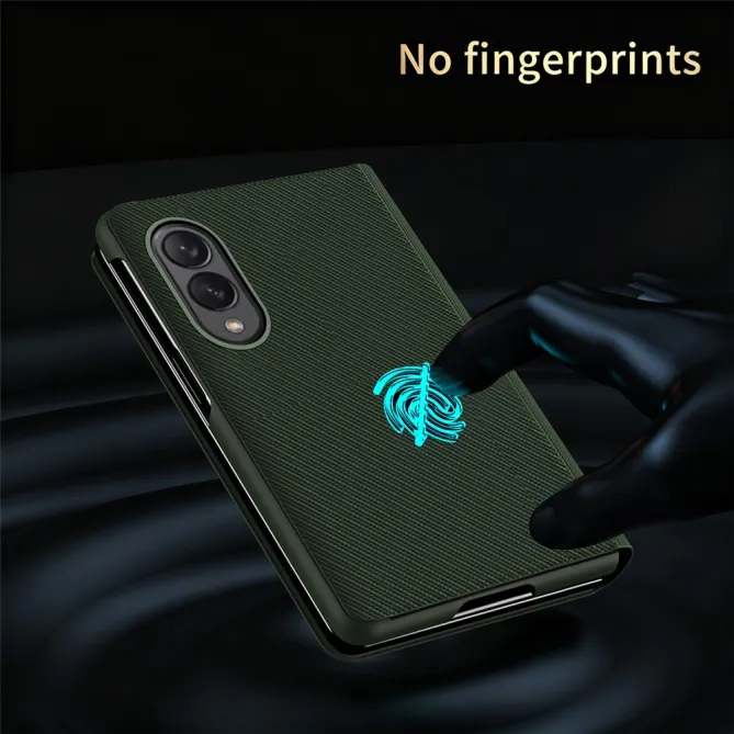 Housse Samsung Galaxy Z Fold 8 Texture Fibre d'Aramide avec Rabat Support
