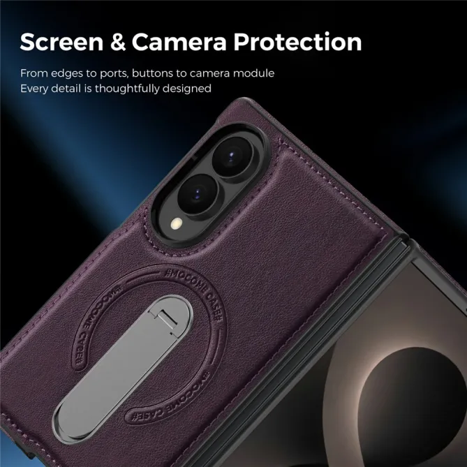 Coque Samsung Galaxy Z Fold 8 Simili Cuir Magnétique Béquille Rotative 360°