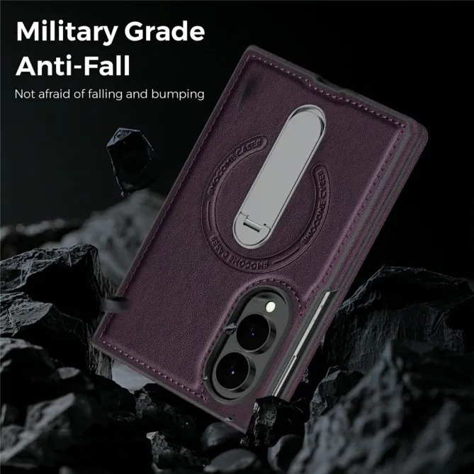 Coque Samsung Galaxy Z Fold 8 Simili Cuir Magnétique Béquille Rotative 360°
