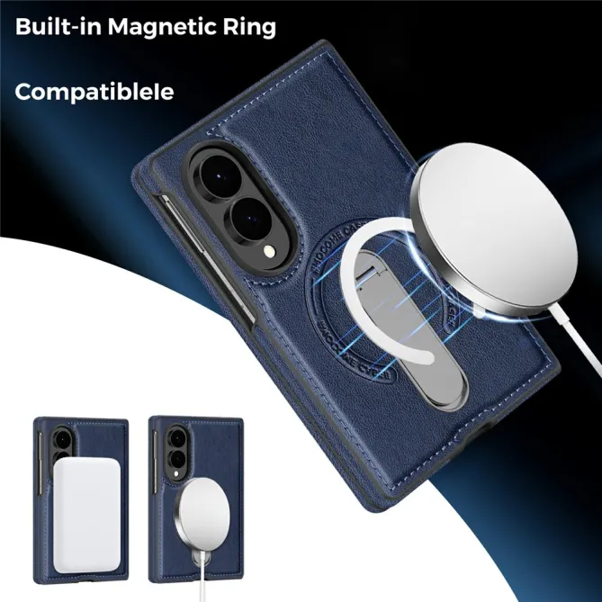 Coque Samsung Galaxy Z Fold 8 Simili Cuir Magnétique Béquille Rotative 360°