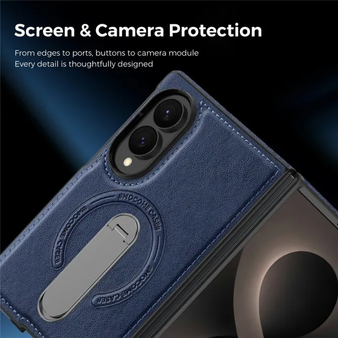 Coque Samsung Galaxy Z Fold 8 Simili Cuir Magnétique Béquille Rotative 360°