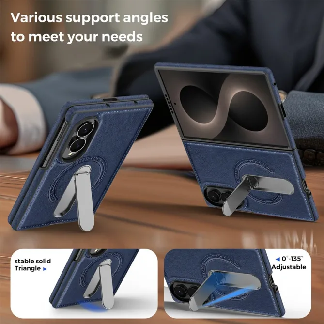 Coque Samsung Galaxy Z Fold 8 Simili Cuir Magnétique Béquille Rotative 360°