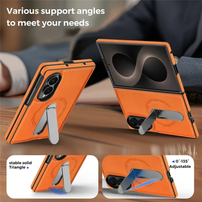 Coque Samsung Galaxy Z Fold 8 Simili Cuir Magnétique Béquille Rotative 360°