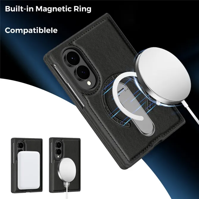 Coque Samsung Galaxy Z Fold 8 Simili Cuir Magnétique Béquille Rotative 360°