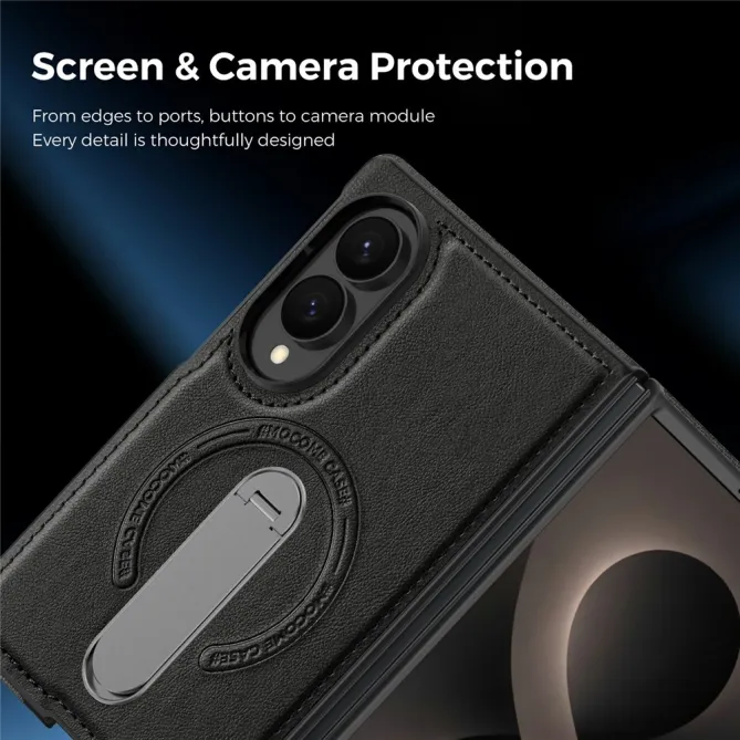 Coque Samsung Galaxy Z Fold 8 Simili Cuir Magnétique Béquille Rotative 360°