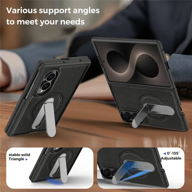 Coque Samsung Galaxy Z Fold 8 Simili Cuir Magnétique Béquille Rotative 360°
