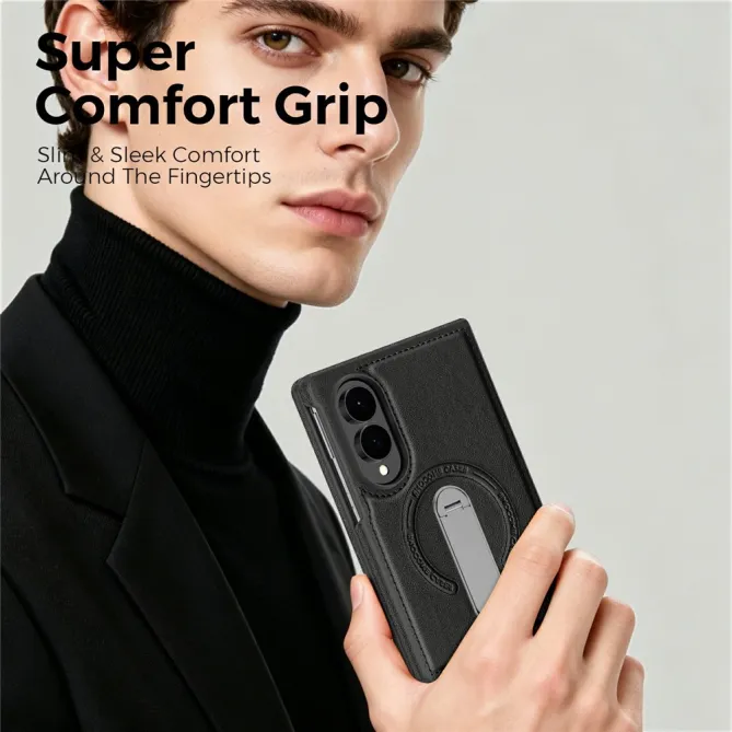 Coque Samsung Galaxy Z Fold 8 Simili Cuir Magnétique Béquille Rotative 360°