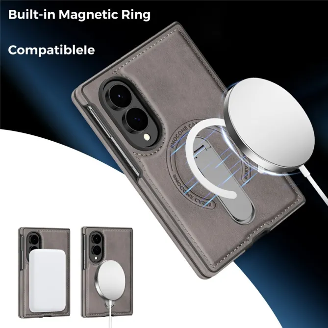 Coque Samsung Galaxy Z Fold 8 Simili Cuir Magnétique Béquille Rotative 360°