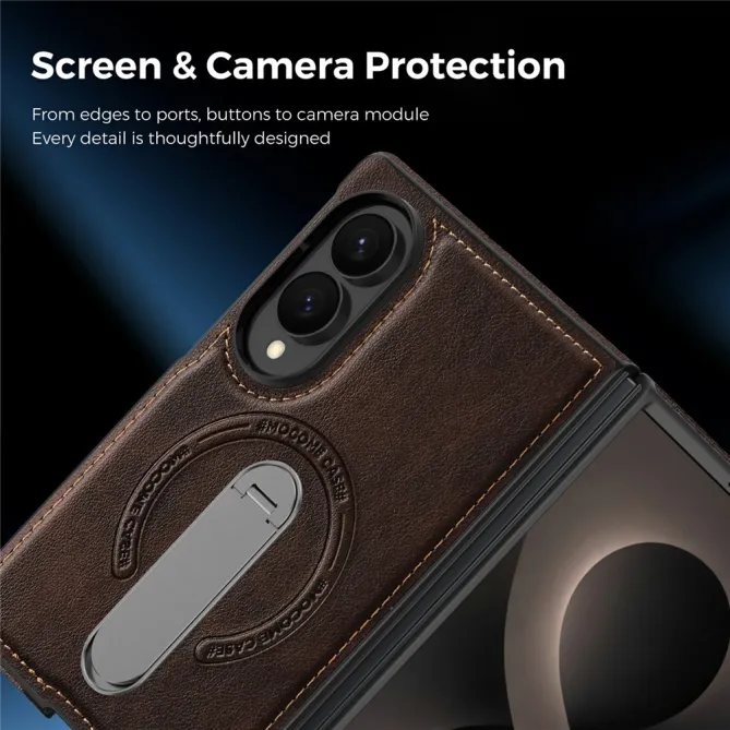 Coque Samsung Galaxy Z Fold 8 Simili Cuir Magnétique Béquille Rotative 360°