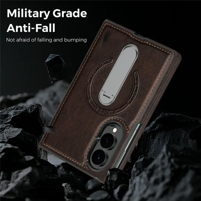 Coque Samsung Galaxy Z Fold 8 Simili Cuir Magnétique Béquille Rotative 360°