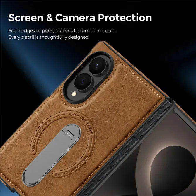 Coque Samsung Galaxy Z Fold 8 Simili Cuir Magnétique Béquille Rotative 360°