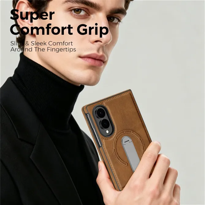 Coque Samsung Galaxy Z Fold 8 Simili Cuir Magnétique Béquille Rotative 360°