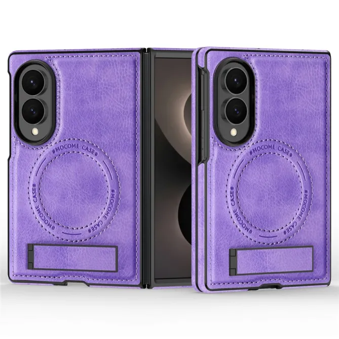 Coque Samsung Galaxy Z Fold 8 Simili Cuir Contour Silicone avec Béquille Pliable