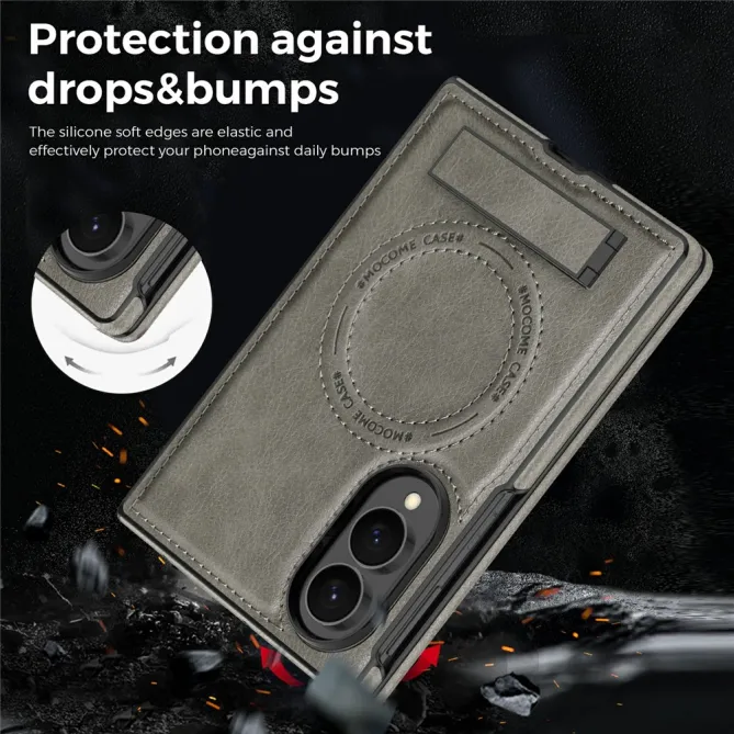 Coque Samsung Galaxy Z Fold 8 Simili Cuir Contour Silicone avec Béquille Pliable