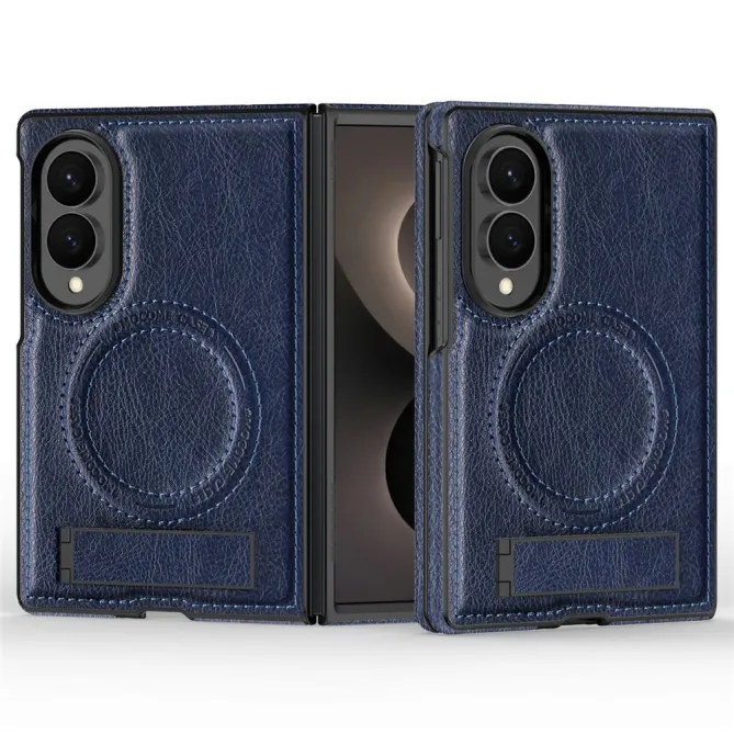 Coque Samsung Galaxy Z Fold 8 Simili Cuir Contour Silicone avec Béquille Pliable