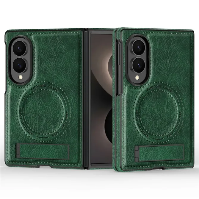Coque Samsung Galaxy Z Fold 8 Simili Cuir Contour Silicone avec Béquille Pliable