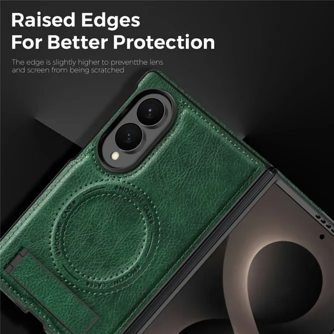Coque Samsung Galaxy Z Fold 8 Simili Cuir Contour Silicone avec Béquille Pliable