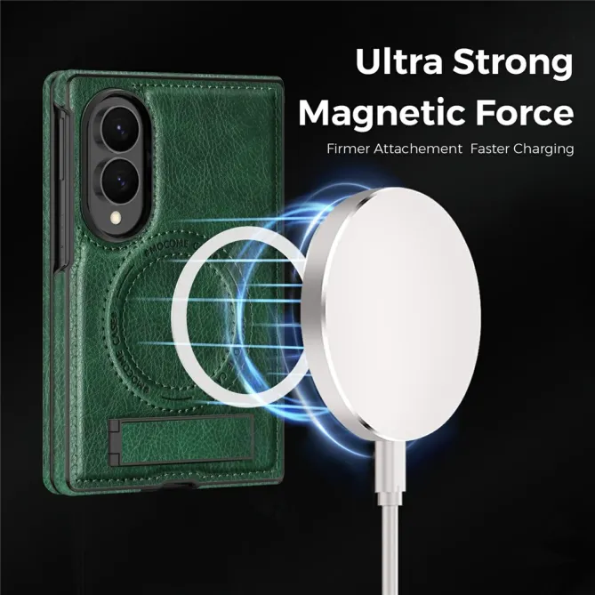 Coque Samsung Galaxy Z Fold 8 Simili Cuir Contour Silicone avec Béquille Pliable