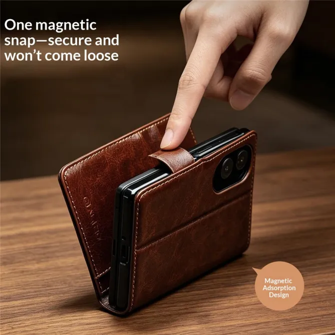 Housse Samsung Galaxy Z Fold 8 Cuir Véritable Portefeuille
