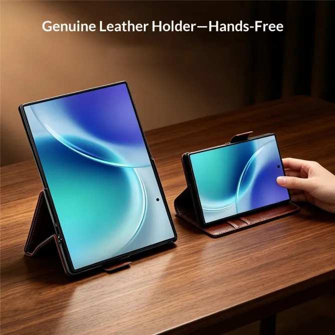 Housse Samsung Galaxy Z Fold 8 Cuir Véritable Portefeuille