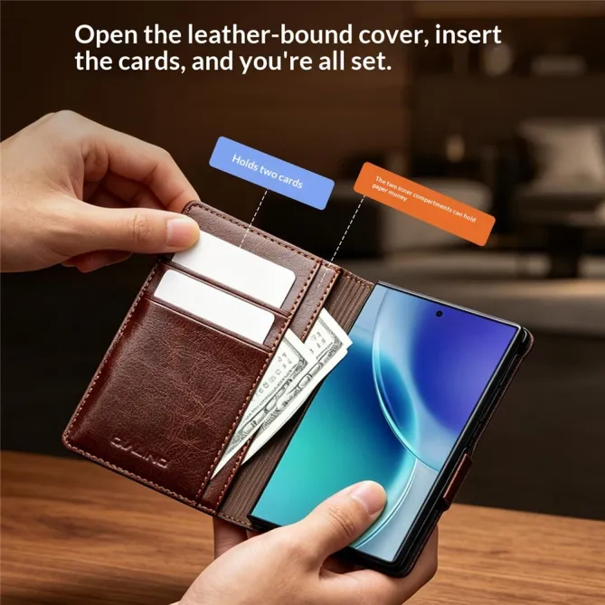 Housse Samsung Galaxy Z Fold 8 Cuir Véritable Portefeuille