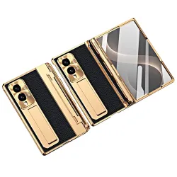 Coque Galaxy Z Fold 8 Bicolore Grain Litchi Stylet