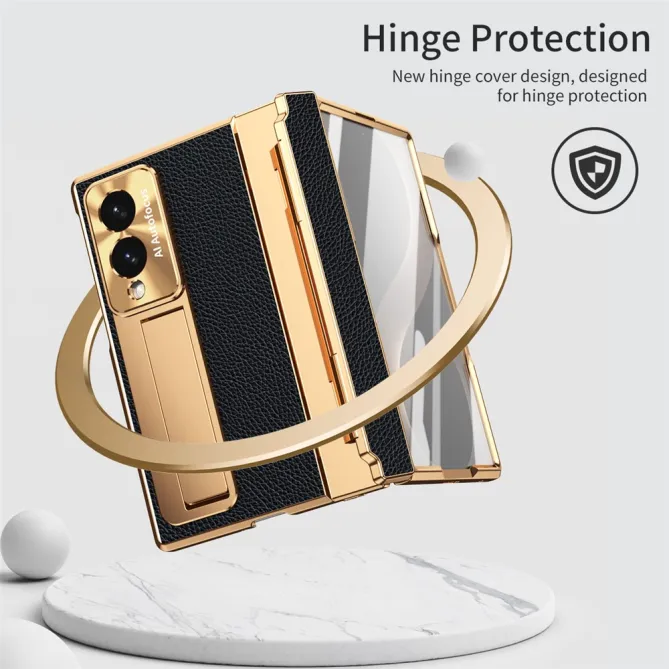 Coque Galaxy Z Fold 8 Bicolore Grain Litchi Stylet