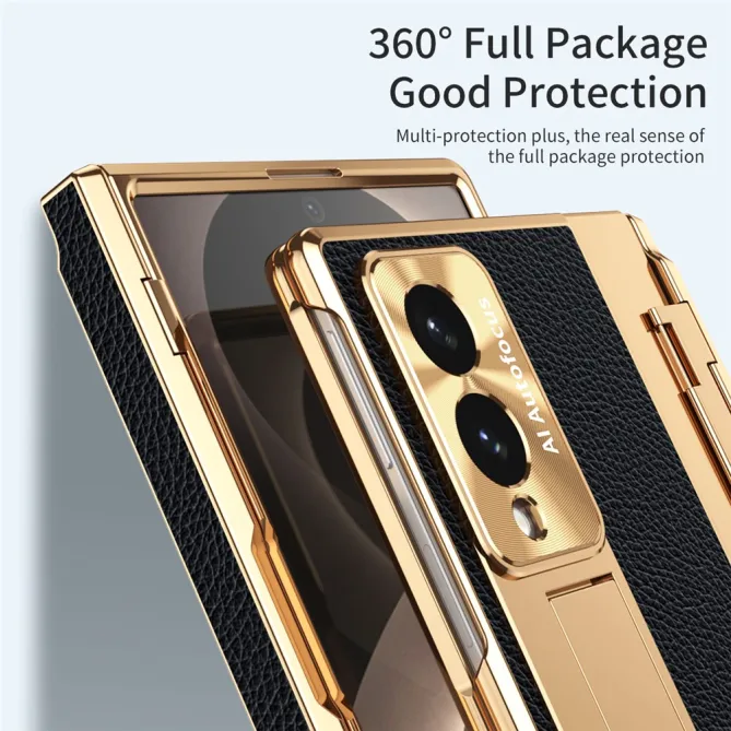 Coque Galaxy Z Fold 8 Bicolore Grain Litchi Stylet