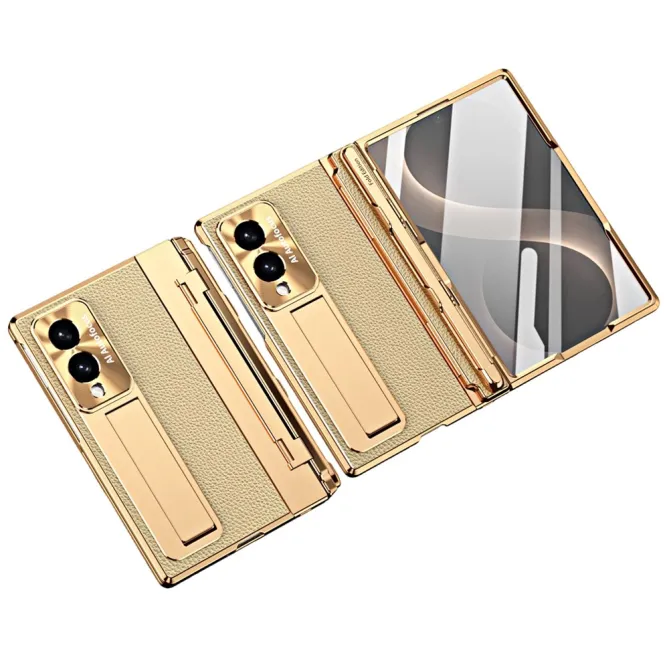 Coque Galaxy Z Fold 8 Bicolore Grain Litchi Stylet