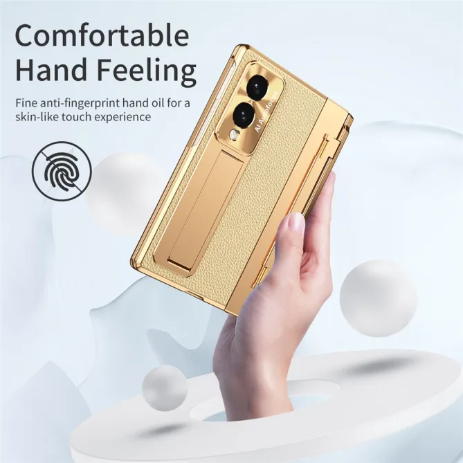Coque Galaxy Z Fold 8 Bicolore Grain Litchi Stylet