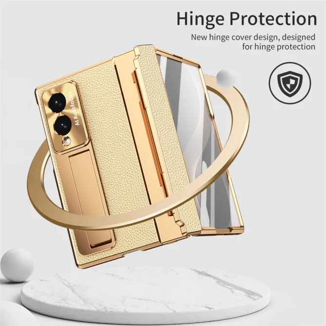 Coque Galaxy Z Fold 8 Bicolore Grain Litchi Stylet