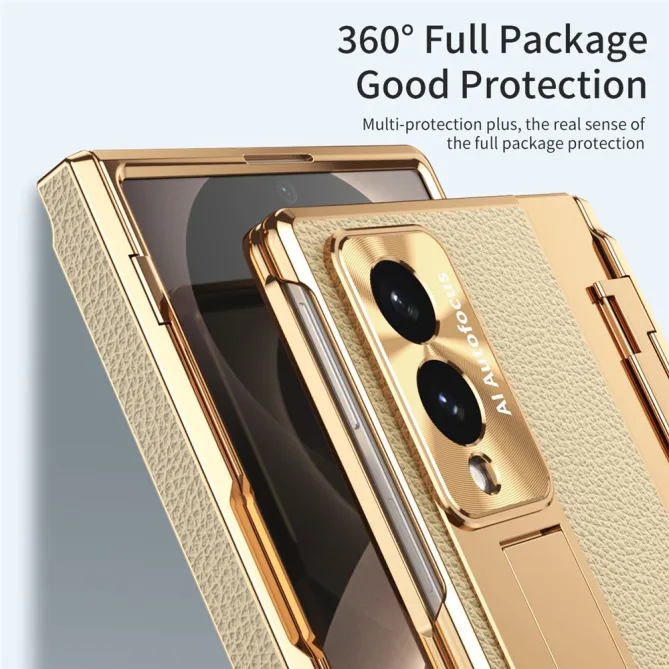 Coque Galaxy Z Fold 8 Bicolore Grain Litchi Stylet