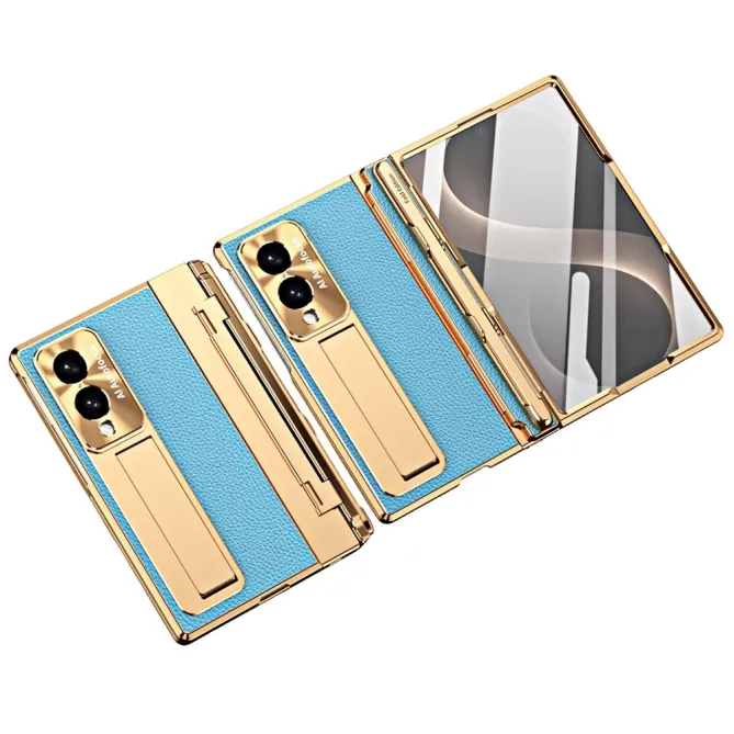 Coque Galaxy Z Fold 8 Bicolore Grain Litchi Stylet